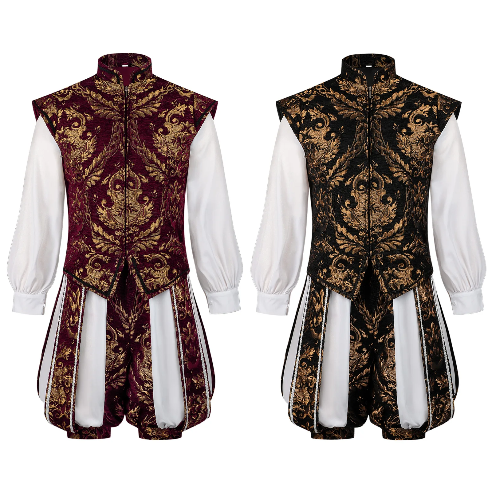 

Medieval Renaissance Elizabeth Prince Vest and Pumpkin Pants Set Tudors Dynasty Henry 8th England King Cosplay Costume