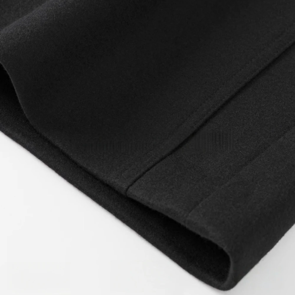 กางเกงขายาวทรงหลวมสีดำแต่งกระเป๋าสไตล์มินิมอล เอวสูง สำหรับผู้หญิง แบรนด์ TWOTWINSTYLE รุ่นใหม่ล่าสุดสำหรับฤดูร้อน