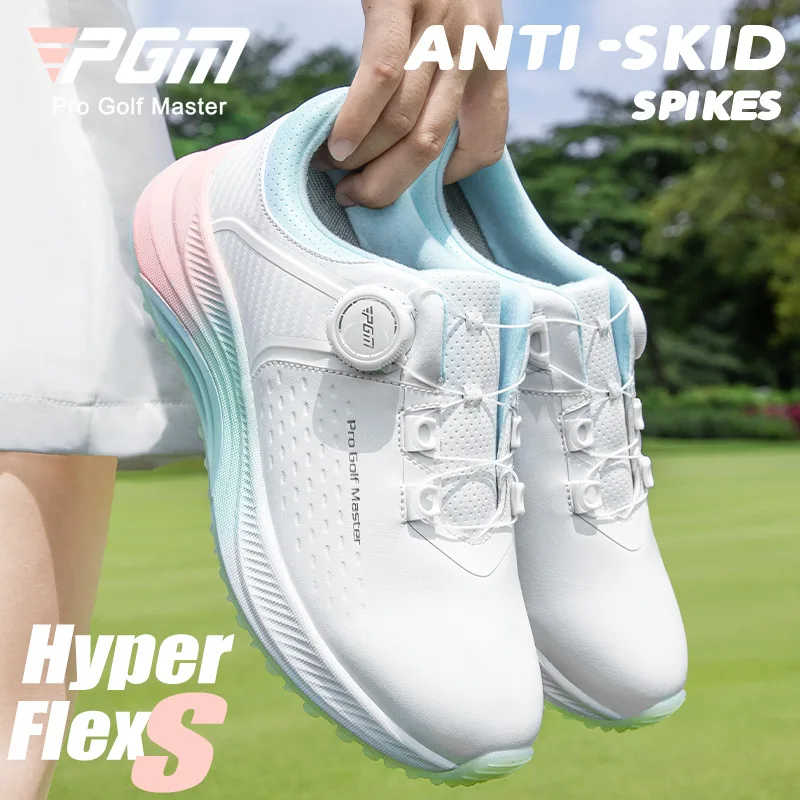 

PGM Golf Sneakers Summer Women's Shoes Waterproof Knob Women's Edition Anti slip and Comfortable Sports Shoes Lightweight