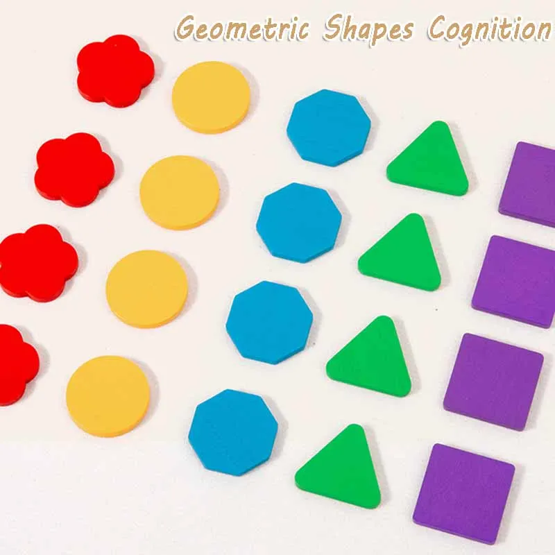 لعبة مطابقة الأشكال للأطفال، مادة مونتيسوري باريش، العثور على القانون، لعبة حسية للفرز العادي، لعبة تعليمية معرفية ذات شكل هندسي