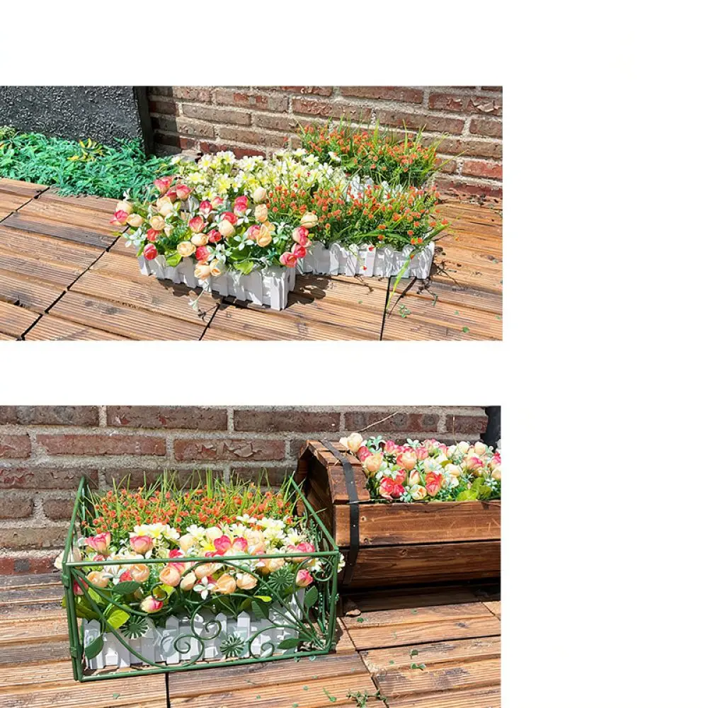 Green Modular Plant Trellis Support Fence Fiberglass Plastic Grid For Climbing Roses Flowers Patio Garden Decor