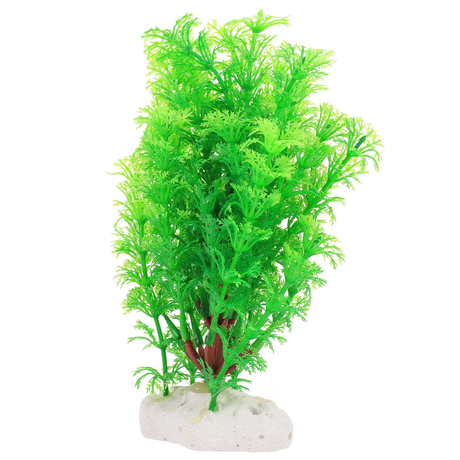 

Silk 18CM Green Aquarium Plants Fake Decorative Plastic Fish Tank Accessories Realistic Home Office Desktop DecorSmall