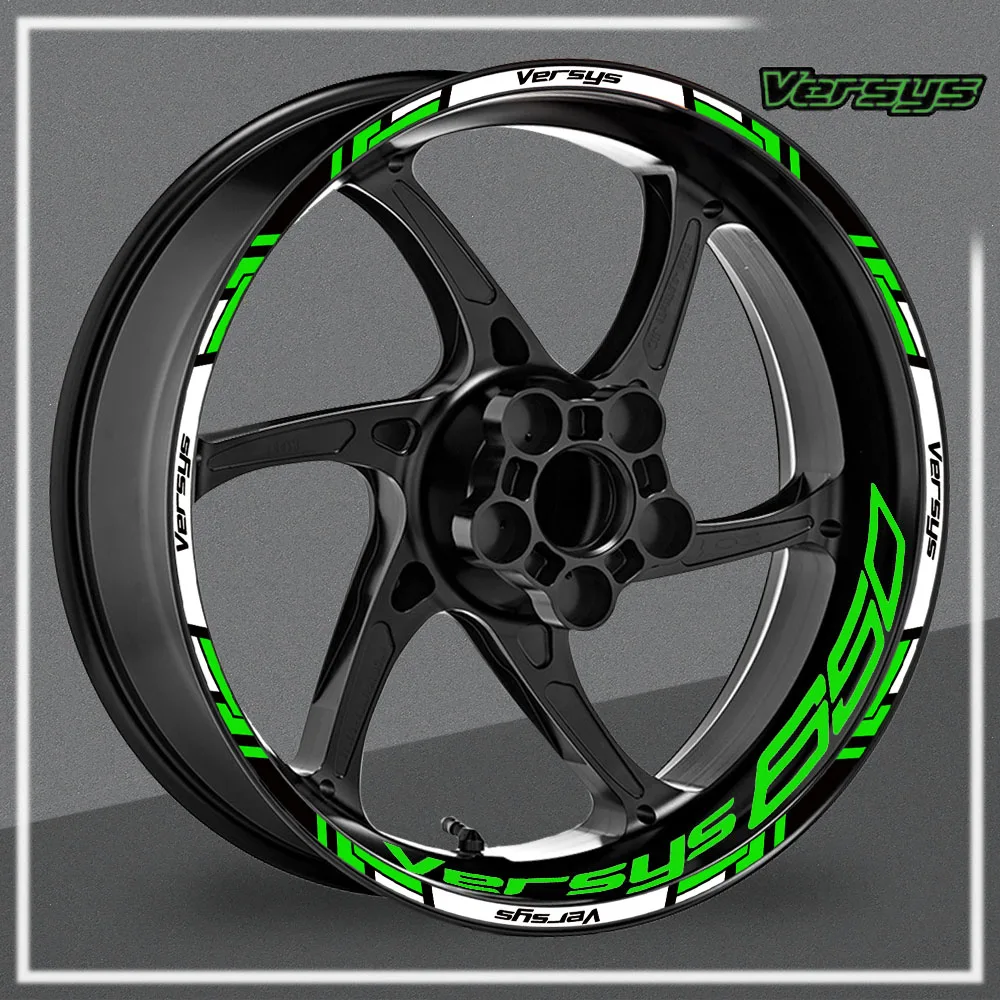 For Versys 650/1000 VERSYS650 Versys1000 Motorcycle Wheel Sticker Reflective Rim Inner/Outer Stripe Decal Accessories