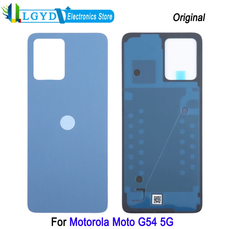 Rear Cover For Motorola Moto G54 5G Phone Battery Back Cover with Logo Replacement Part