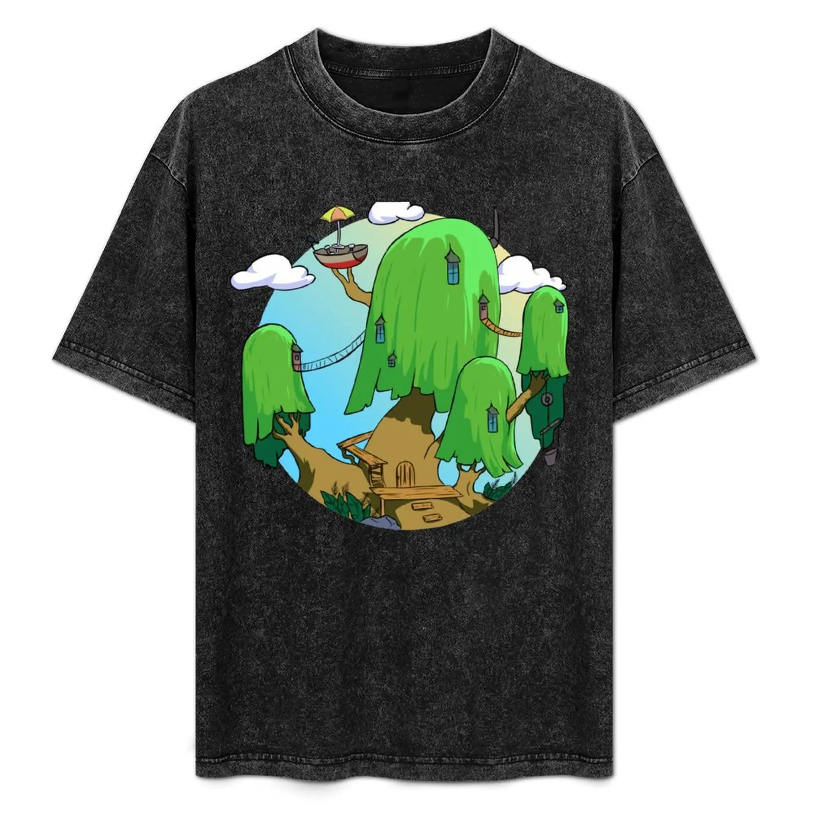 

Tree house Adventure time T-Shirt funny gifts Funny t-shirt mens plain t shirts
