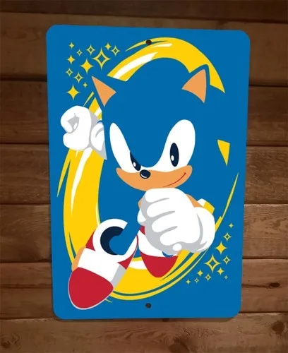 Super Sonic Speed Gotta Run Fast  Metal Wall Sign