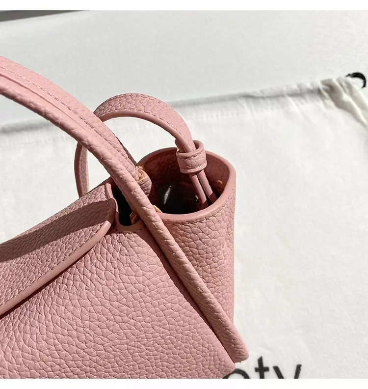 High Quality Casual Bag Textured Leather Bucket Bag Women Fashion Handbag Lady Purse Female Shoulder Messenger Bag