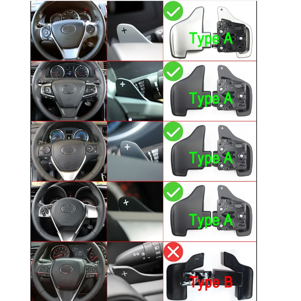 Car Steering Wheel Shift Paddle For Toyota RAV4 Camry Mark X Corolla Zelas Aluminum Auto Gear Shift Extension Paddles