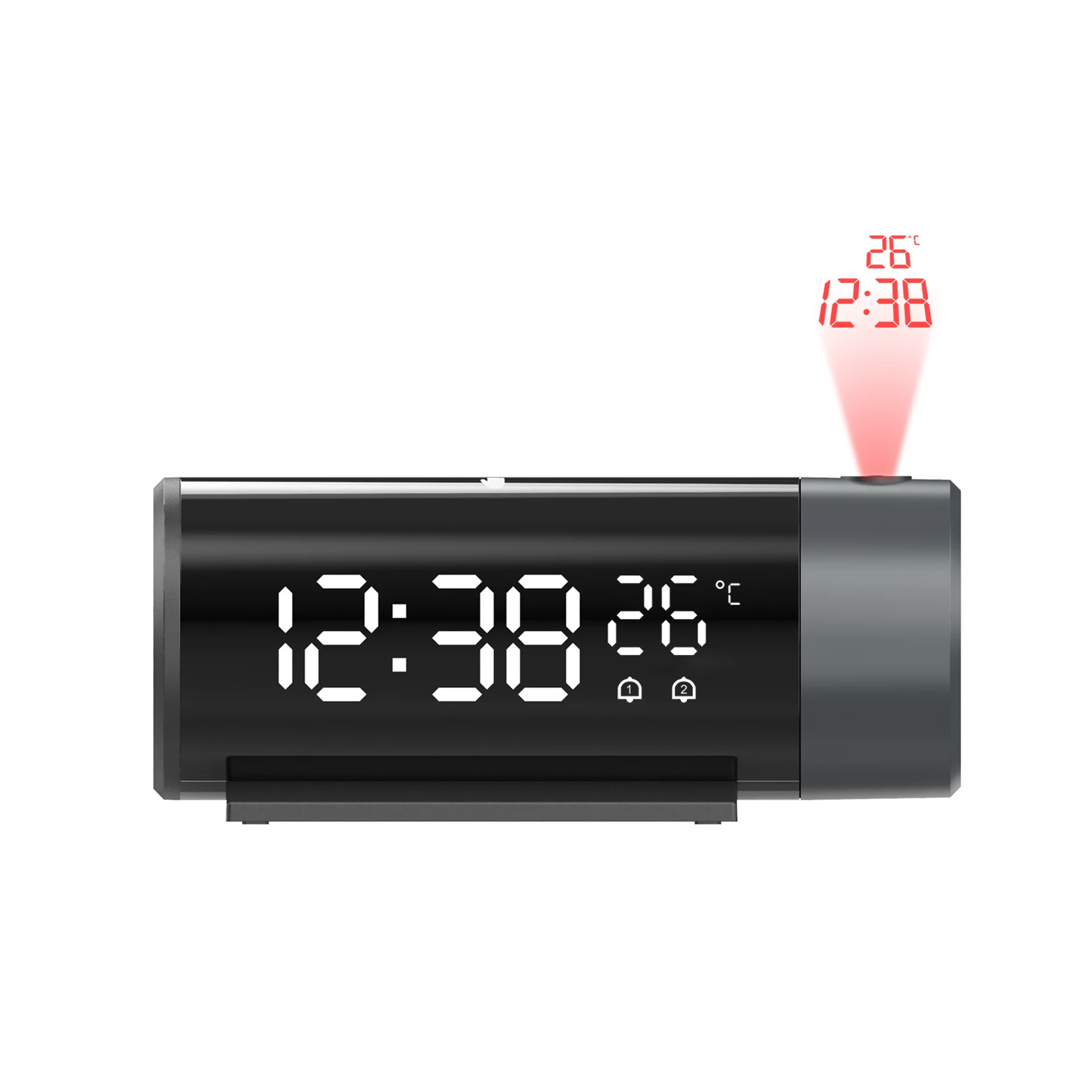 Zml projection clock led temperature digital alarm clock with night mode