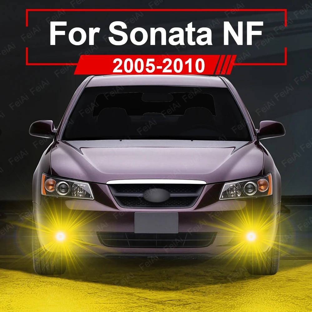 ヒュンダイ・ソナタnf（2005年～2010年式）用ledフロントフォグランプバルブ。カーアクセサリー、ソナタ用フォグランプ（2005年、2009年、2010年式）。