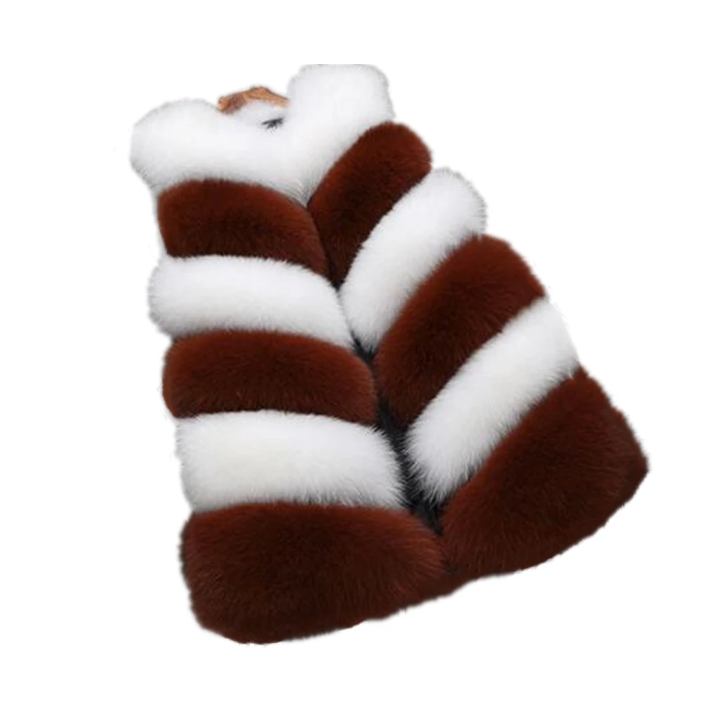 Lisa Colly Women's Faux Fur Vest Coat Jacket Winter Overcoat Outwear Warm Fur Vest for Cold Weather