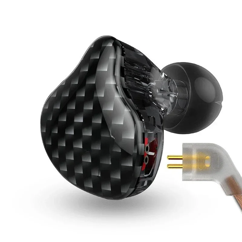 

ZST circle iron earphones, in-ear moving iron earphones, mobile phone with wire-controlled bass dual-unit earphones