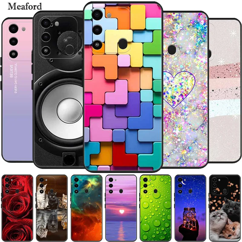 Funda de lujo para Tecno Spark Go 2022, Funda trasera de silicona suave TPU para teléfono TecnoSpark Go KG5 KG5h, Funda para SparkGo Anime Coque