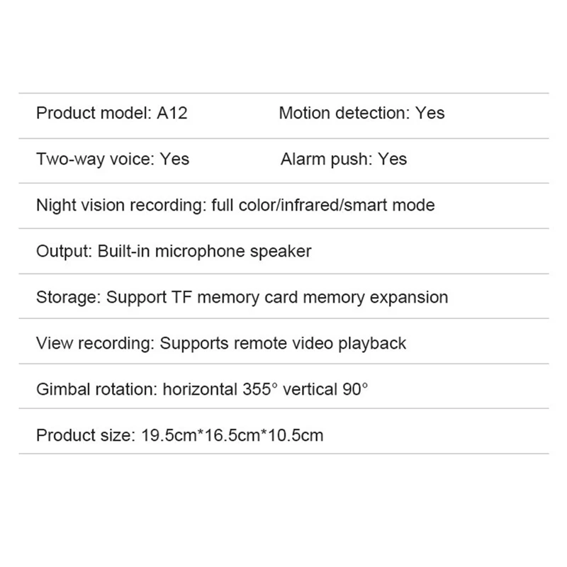 Beveiligingscamera Met 360 °, Kleur Nachtzicht/Hd/Spotlight/Voice Intercorm Eu Plug