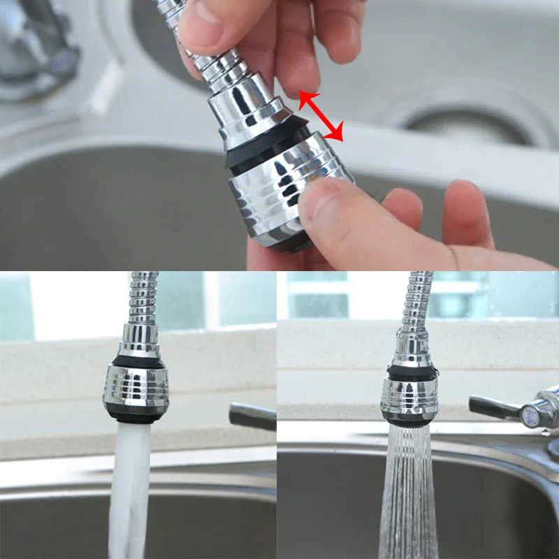 360 Degree Diffuser Swivel Kitchen Accessories Cleaning Fruit Vegetable Tools Splash-proof Water-saving Shower Kitchen Gadgets