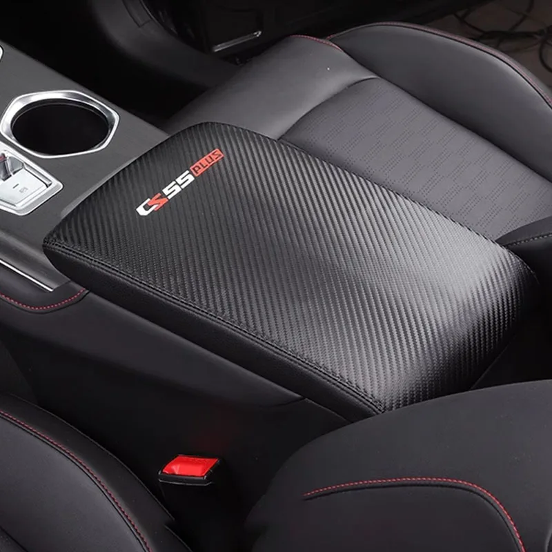 Leather Armrest Box Cover Anti-Scratch Pad For Changan CS55 Plus Gen 2 3 2020-2022 Car Center Console Interior Decor Accessories