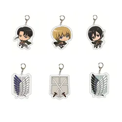 Nieuwe Anime Levi Ackerman Allen Yeager Sleutelhanger Voor Vrouwen Mannen Dubbelzijdig Acryl Sleutelhanger Accessoires Cartoon Verjaardagscadeau