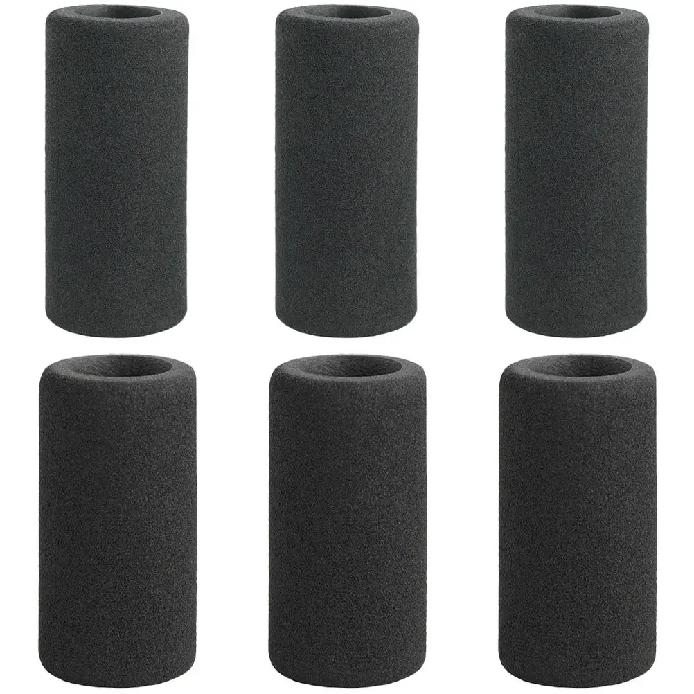

6Pcs Professional Bike Tire Pump Cover Exquisite Workmanship Small Lightweight Black Sponge Inflator Cover Cycling Tire