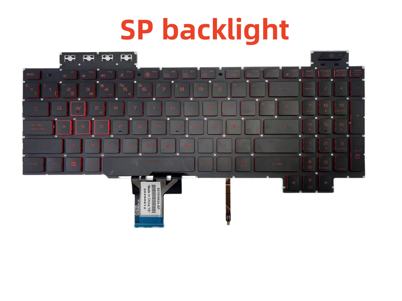 

Клавиатура для Asus FX705 FX504 FX504G FX505 FX505D FX80 FZ80G FX86 FX95 SP с красным шрифтом и подсветкой
