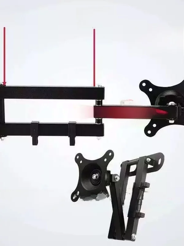 ユニバーサル小型テーブル折りたたみスタンド027インチ横向き・縦向きスクリーン360度回転上下チルト90度壁掛けラック