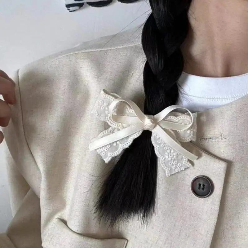 

39BD Sweet Bowknot Hair Clip Lace Hairpin Sweet Cottagecore Bunches Hair Clip