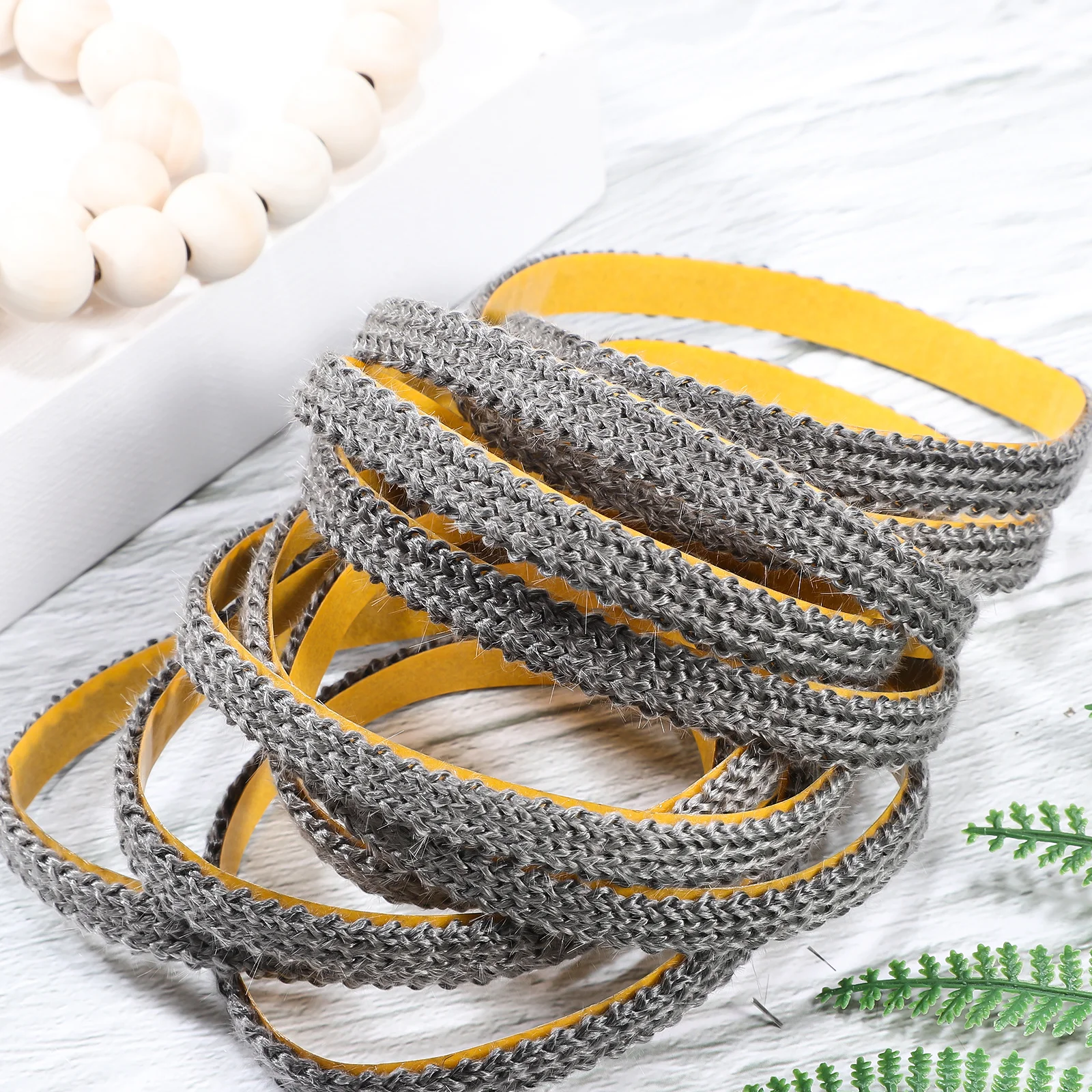 حبل إغلاق موقد من الألياف الزجاجية المسطحة 1 لفة مادة حشية مقاومة لدرجات الحرارة العالية لترقية ختم باب المرجل الخشبي #1