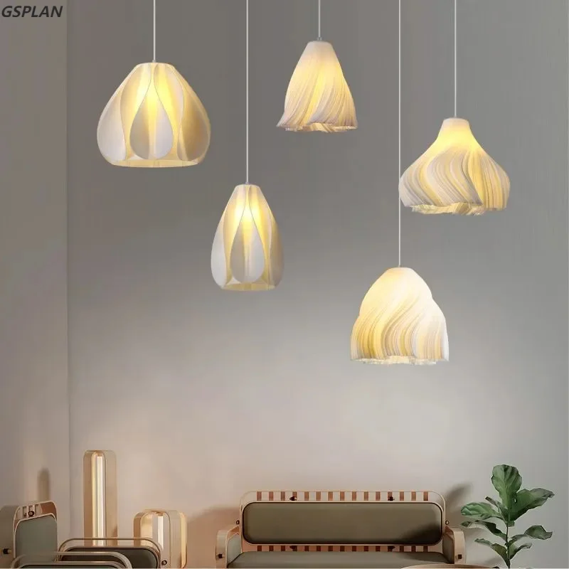 GSPLAN Nordic Lamp Ceiling Small Petal Restaurant Chandelier Dining Room Chandelier Bedroom Bedside Chandelier Office Bar