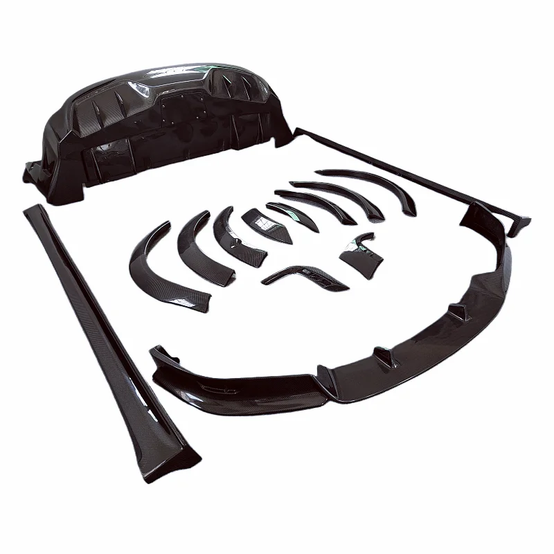 

Прямые продажи с фабрики RZ Style 3K из углеродного волокна, передняя губа, боковая юбка, задний диффузор, колесная арка для Tesla Model X Wide Body Kit