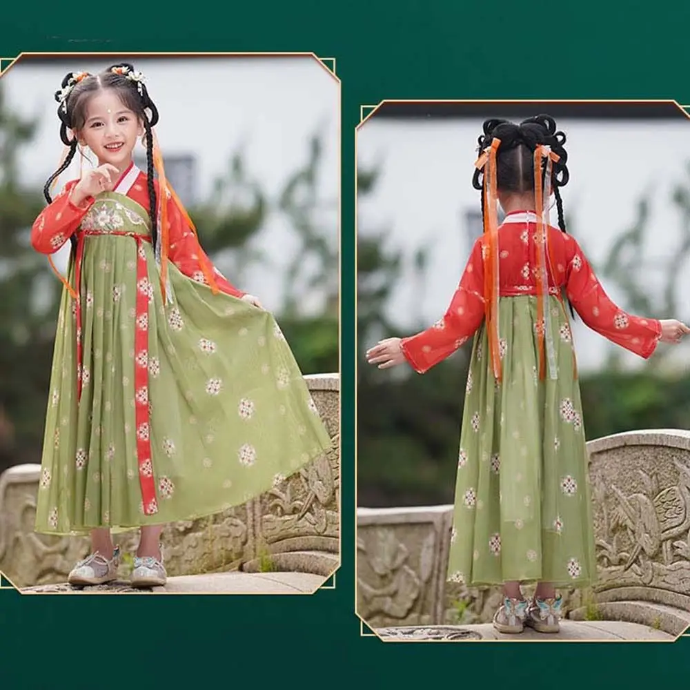 Outfit Ancient Chinese Children Girls Hanfu Dress Embroidery Princess Dress Chinese Kids Girls Ancient Clothes