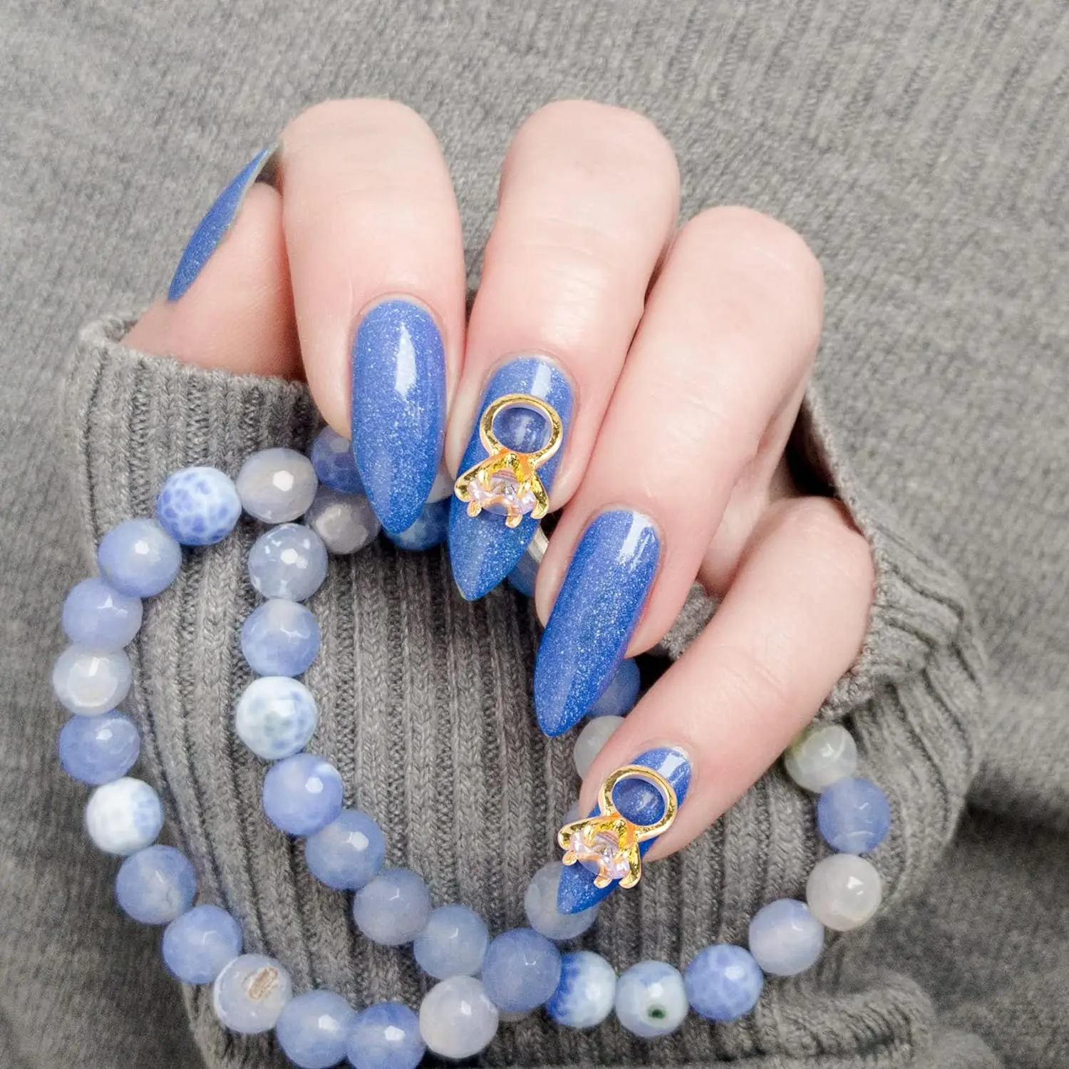 Anillo de diamante brillante para decoración de uñas, 2 uds., circonita 3D, anillo de aleación de diamante grande, piezas de joyería para uñas, piezas de uñas de boda japonesas DIY