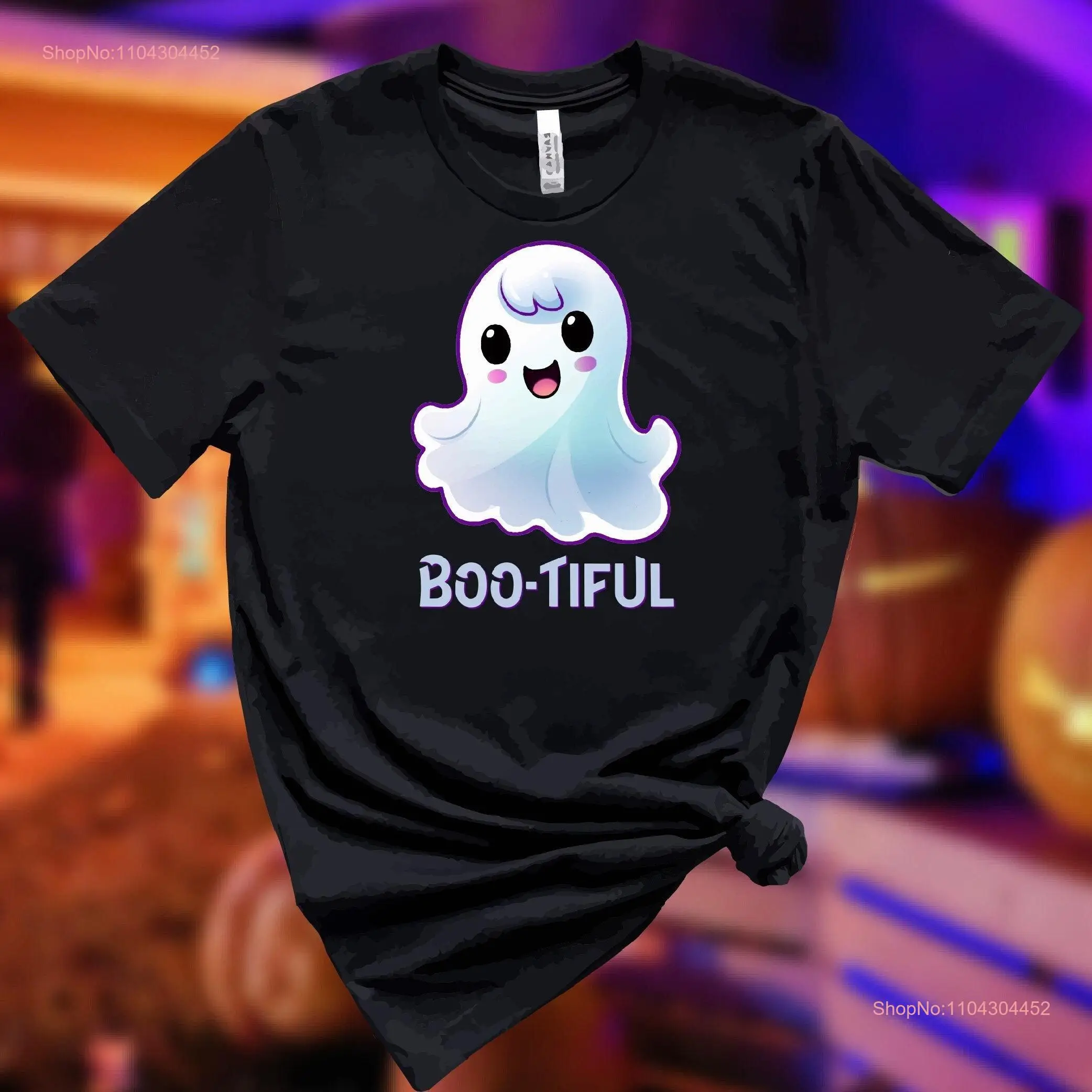 GhosT T Shirt Boo Tiful Kawaii Clothing Funny Halloween Spooky Fall Autumn Crew long or short sleeves