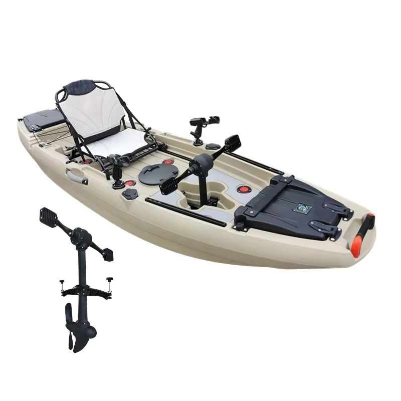 Outdoor Leisure Fishing 300cm Single Person Rotational Plastic Foot Power Boat Propeller Lure Boat Fishing Sailboat