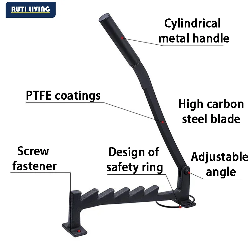 Wall Mounted Wood Splitter Portable Household Courtyard Log Splitting Machine Outdoor Camping Manual Firewood Separator