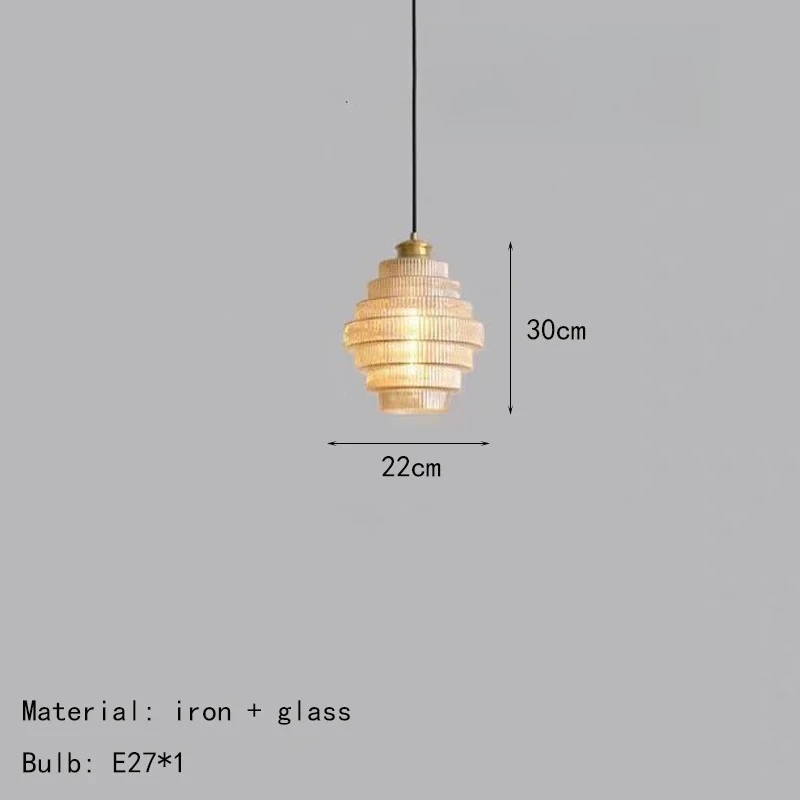 Nordic Retro Creatieve Luxe Ijzeren Glas LED Decor Thuis Hanglamp Bar Slaapkamer Foyer Eetkamer Verlichtingsarmaturen