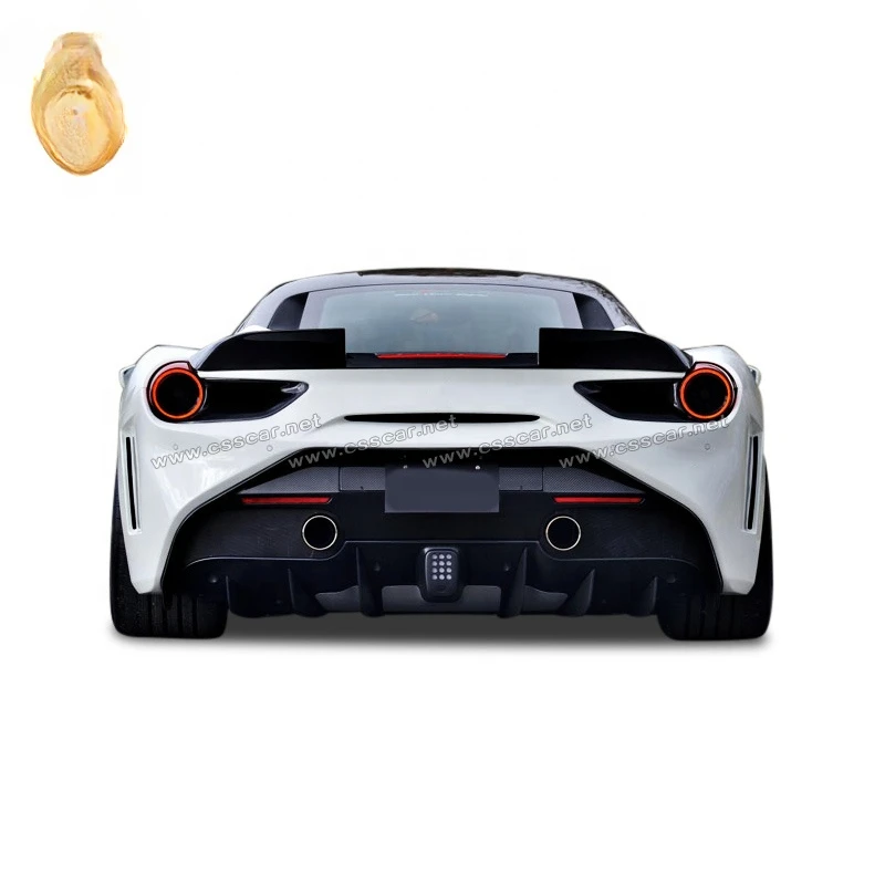 Good Quality SVR Style Carbon Fiber Car Rear Ducktai Wing Spoiler For Ferrari 488