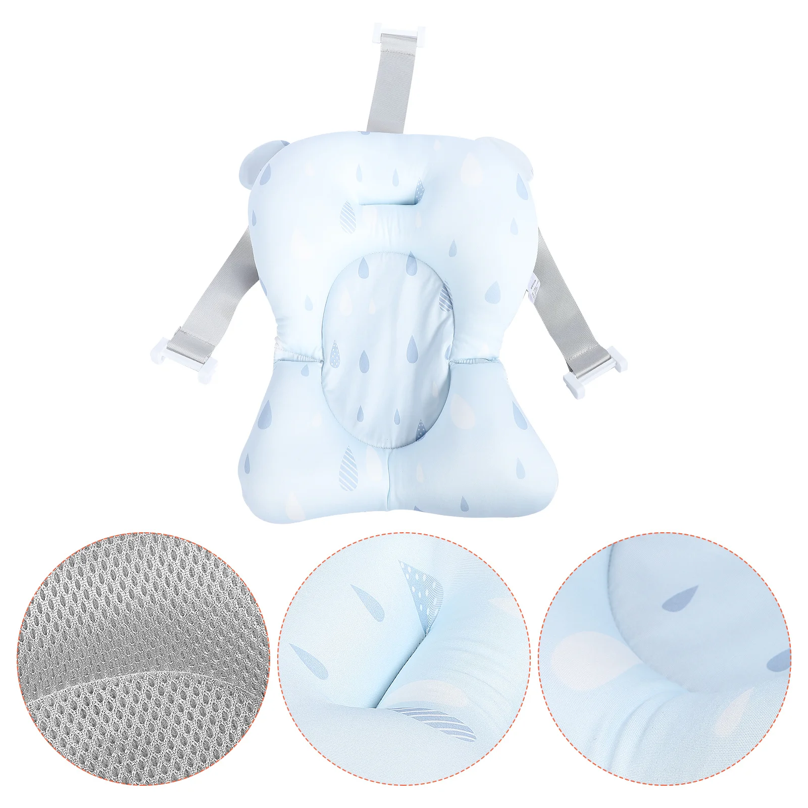 

Inflatable Baby Bath Pillow Floating Shower Bed Bathtub Mat Non Slip Bath Cushion Secure Support Seat for Infant