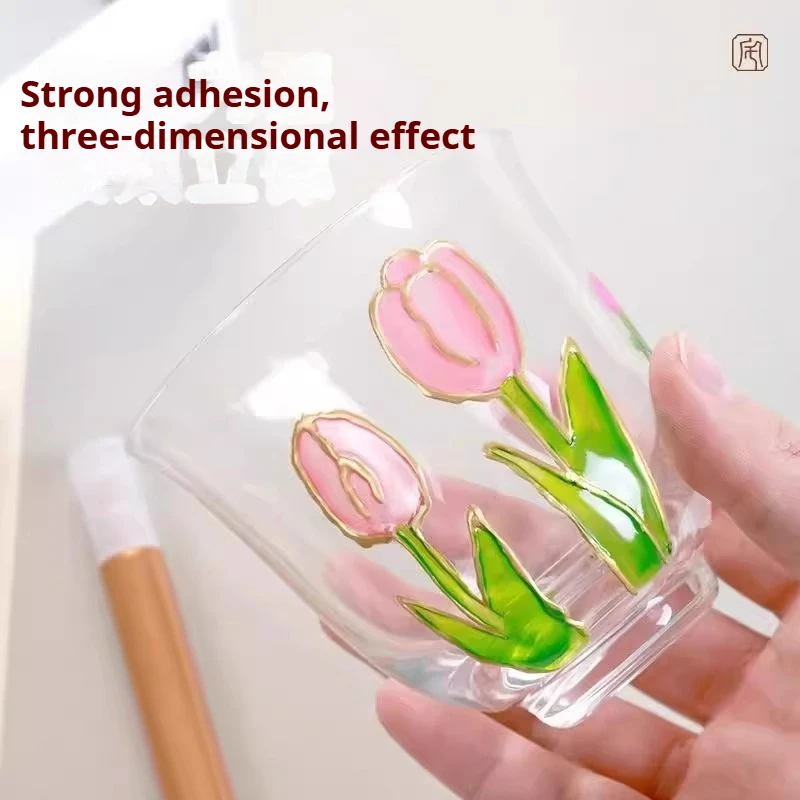 ثلاثية الأبعاد طلاء النسيج 10 مللي دائم غير سامة النسيج هوك خط القلم مقاوم للماء Diy بها بنفسك رسمت باليد الاكريليك الدهانات الزجاج الملابس الصباغ