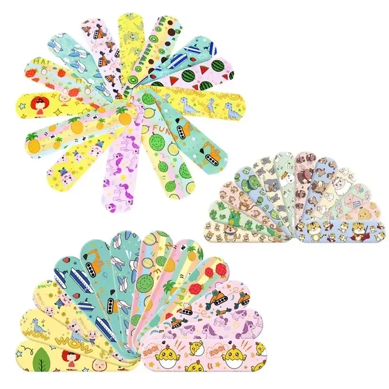 60-360pc Cartoon Animal Pattern Waterproof Hemostasis Kids Band Aid Stickers Adhesive Bandage Wound Strips Plasters for Children