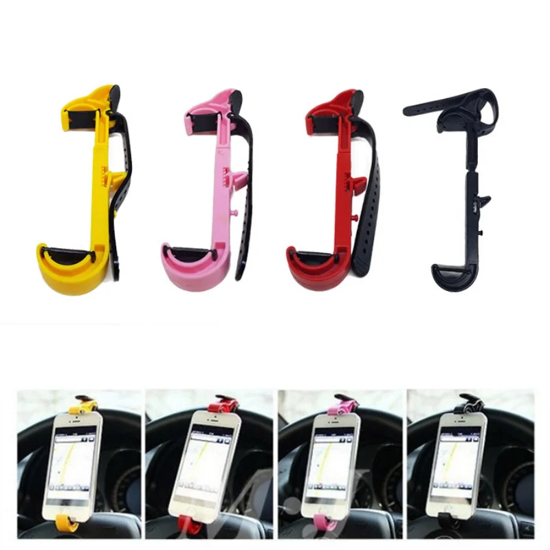 

Car Steering Wheel Phone Clip Mount Holder Multifunction Universal Bike Auto Interior GPS Part Bracket Accessories Car Holder