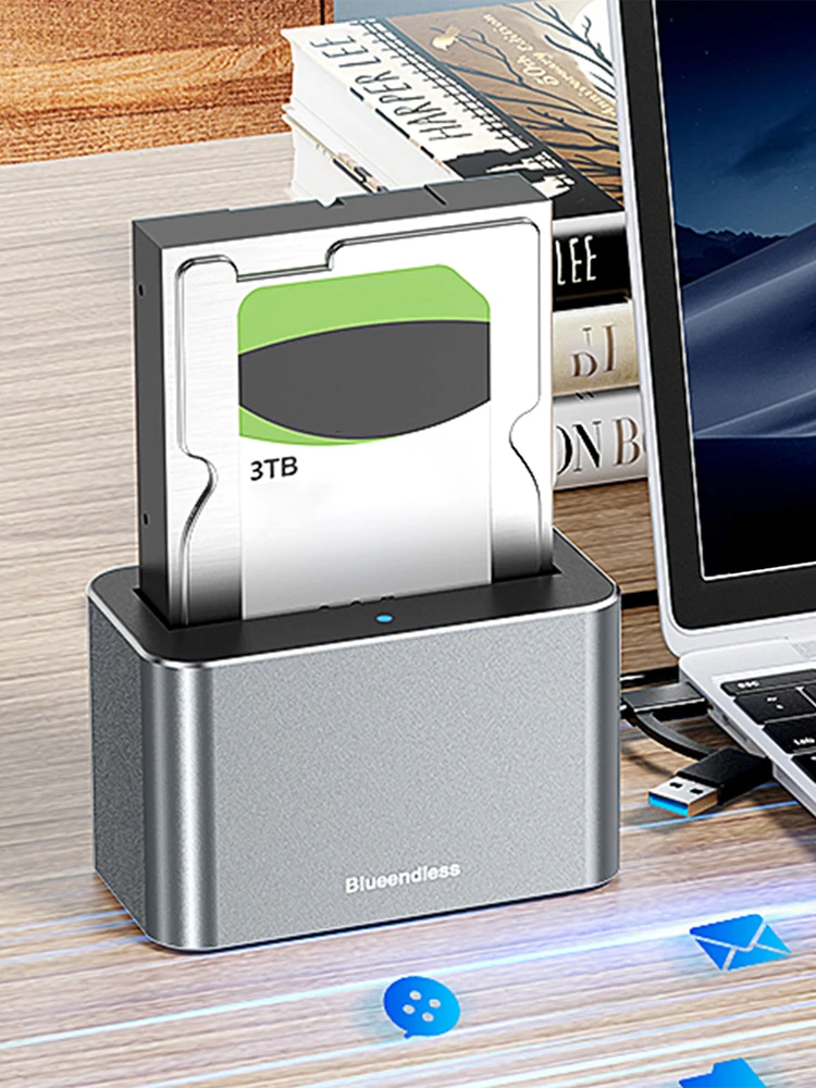 Hard Drive Dock 2.5 3.5 Inch SATA HDD SSD Reader 5Gbps USB External Disk Box Enclosure Case for 2.5/3.5 Inch SATA/SAS HDD SSD