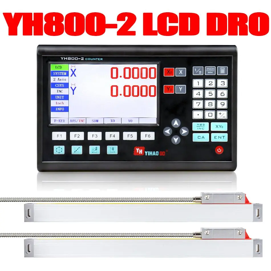 Digital Readout YH800-2/3 LCD Dro Set Linear Encoder 5U 5V TTL Optical Ruler 100 200 300 400 500 600 700 800 900 1000mm