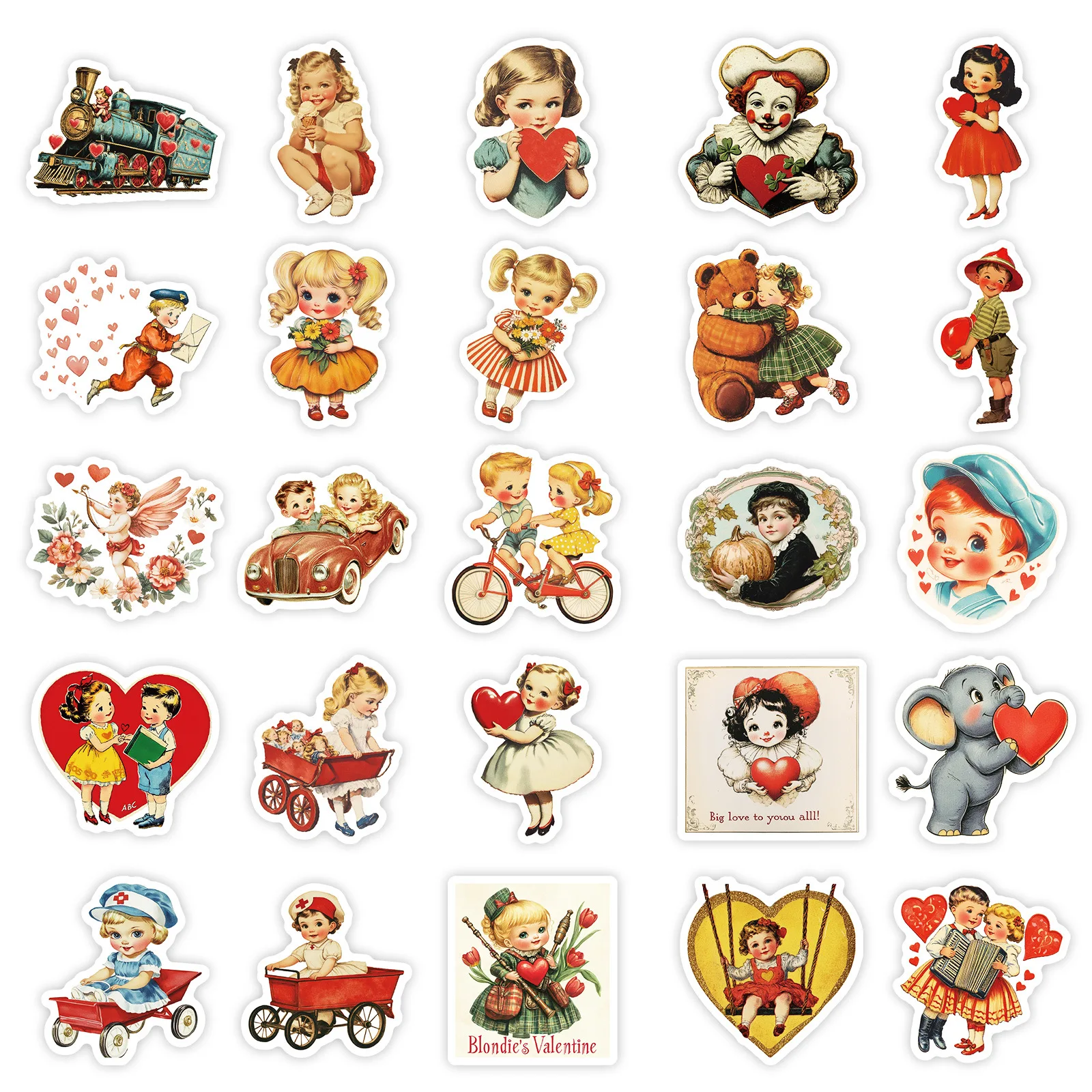 50 قطعة ملصقات حساب الكرتون الرجعية ملصقات لطيف الأمتعة الهاتف كوب ماء الكمبيوتر الديكور ملصقات ثابتة مقاومة للماء