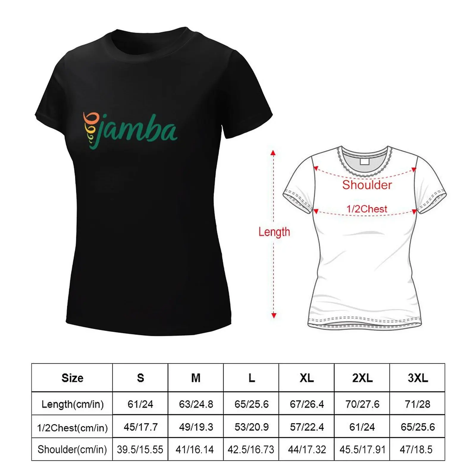 Jamba Juice Cafe t-shirt summer top lady clothes summer top t-shirt in cotone da donna