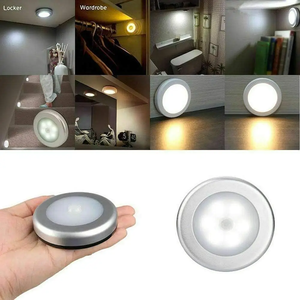 Wireless LED Motion Sensor Night Light 6LED Cabinet Lamp for Wardrobe Closet Bedroom Hallway Intelligent Body Induction Light view 4