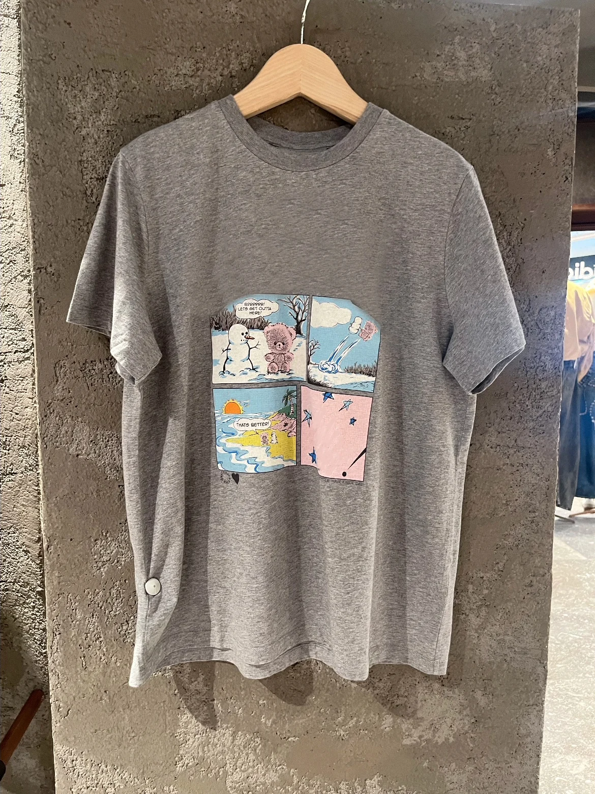 

Heidd Early Spring 2026 Cartoon Print Loose round Ne ort Sve T-irt Two Colors Women's Cotton Casual Faion Top