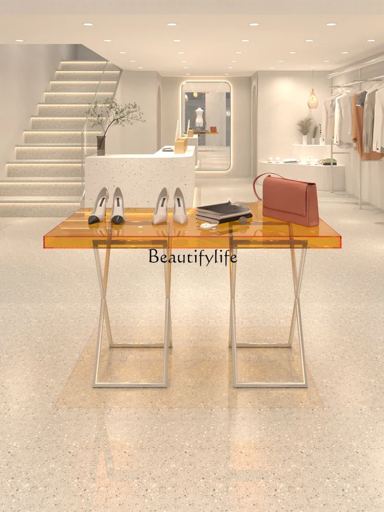 

FG11Clothing Store Acrylic Zhongdao Display Stand Stainless Steel Storage Display Stand