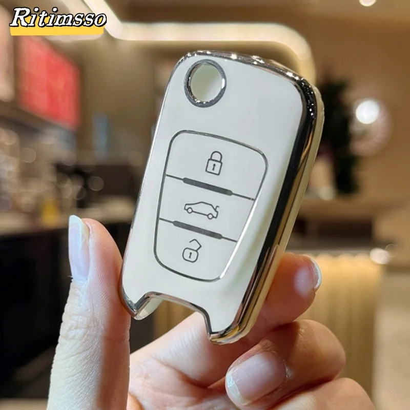 TPU Car Key Case Cover For KIA Sportage Rio 3 Soul Optima Ceed Pro K5 K2 Pride For Hyundai i20 i30 ix20 ix25 ix35 Elantra Accent