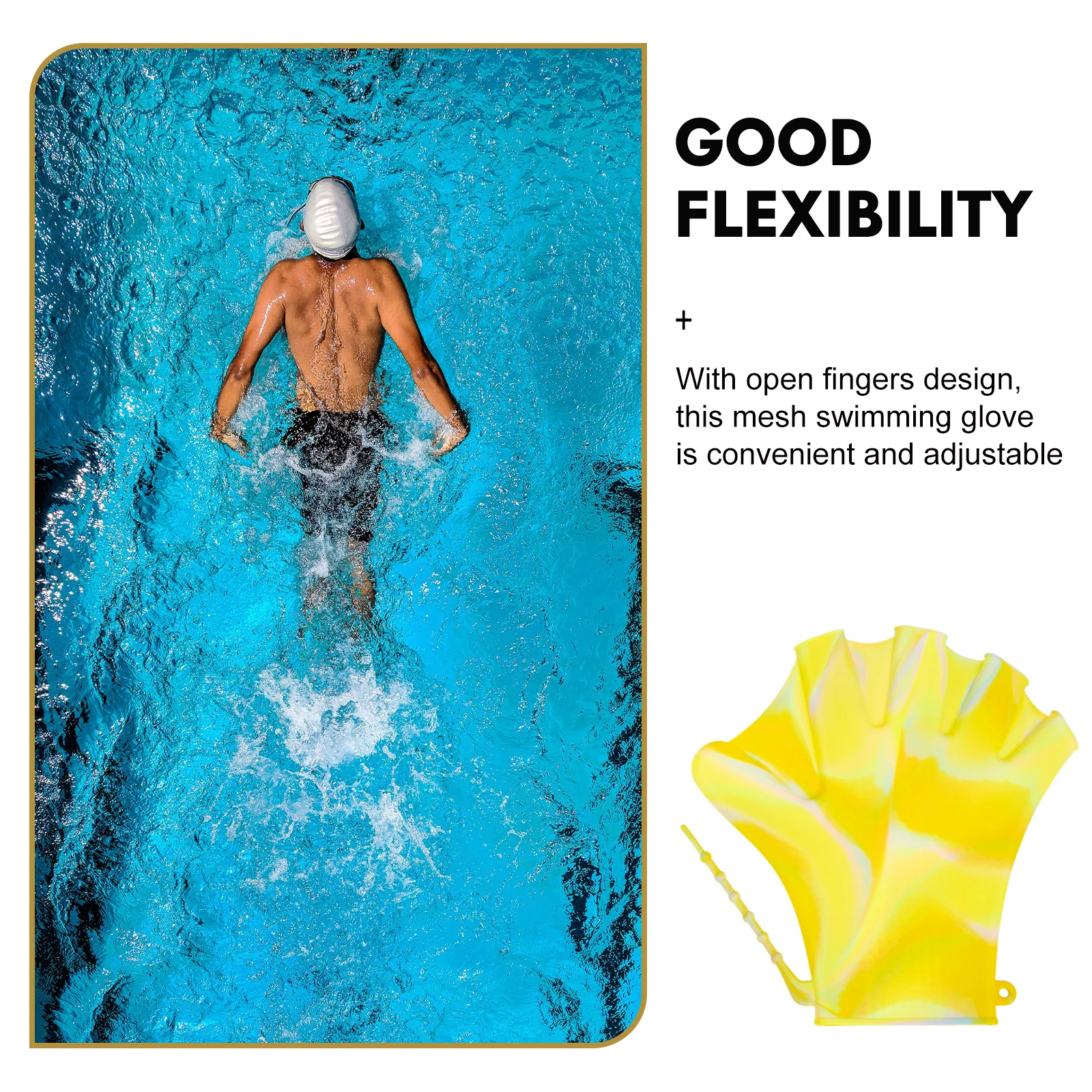 

Silicone Webbing Gloves Paddles Hand for Swimming Automatic Silica Gel Swimmer Accessories Work Training