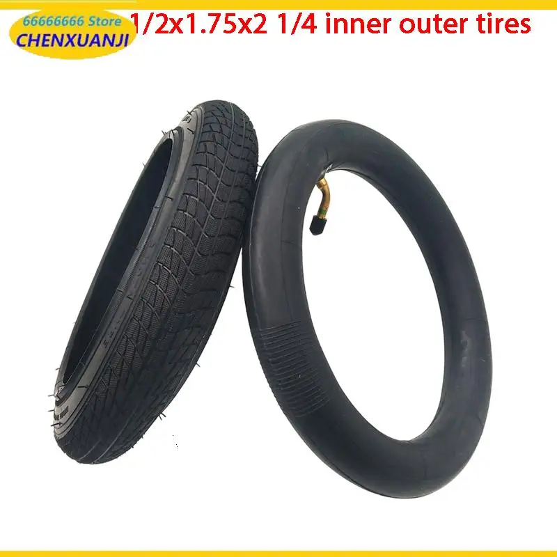 12 inch 12 1/2x1.75x2 1/4 Inner and Outer Tires Suitable for Electric Bicycles and Bicycle Tire Accessories