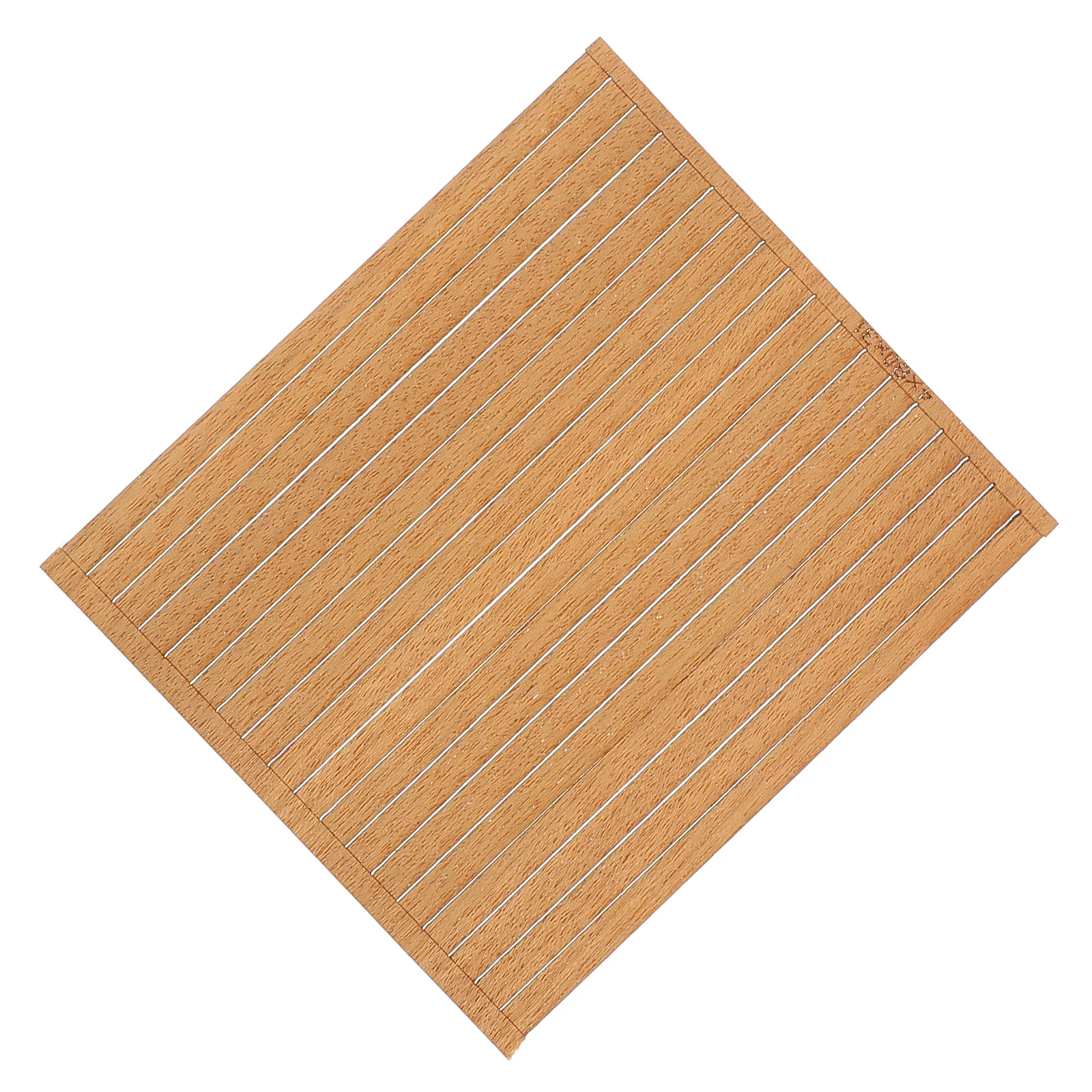 

80 Pcs Solid Wood Assembled Sailing Accessories Boat Decking Board Decorate Diy Toy Miniature Beige Model Flooring Material Man